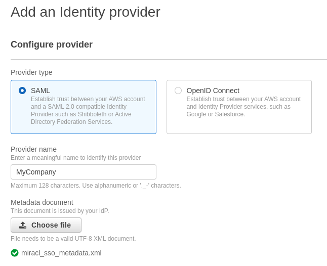 configure provider
