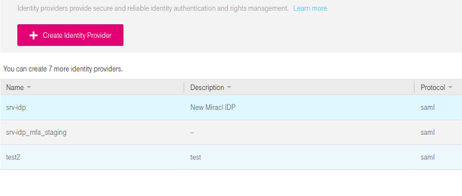 Create Identity Provider