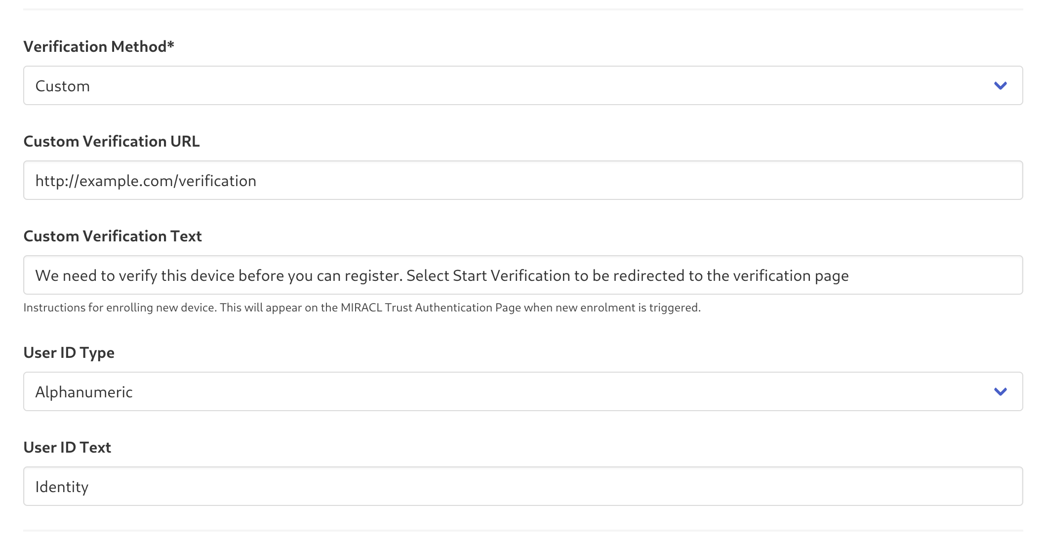 Custom Verification Config